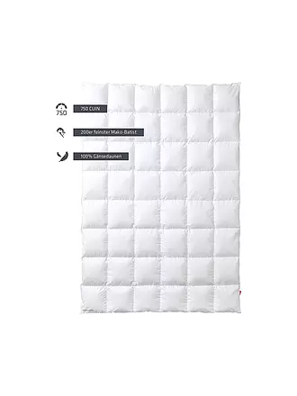 KAUFFMANN | Daunen-Kassettendecke "Premium 750" 140x220cm (580g warm) | 
